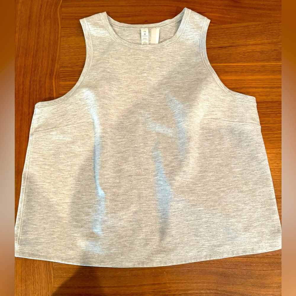Grey lululemon tank with open back
